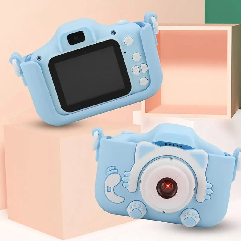 Camera foto pentru copii Smart Fun Albastru, 96 MP, Ecran 2.0 inch, 64 GB SD, 1080P HD