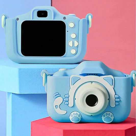 Camera foto pentru copii Smart Fun Albastru, 96 MP, Ecran 2.0 inch, 64 GB SD, 1080P HD