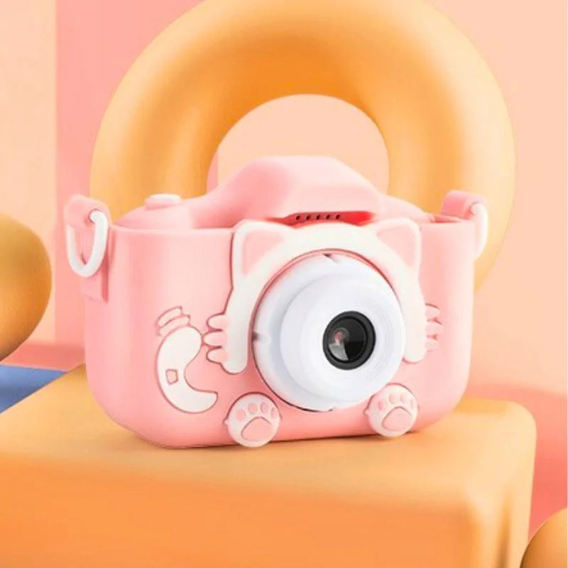 Camera foto pentru copii Smart Fun Roz, 96 MP, Ecran 2.0 inch, 64 GB SD, 1080P HD