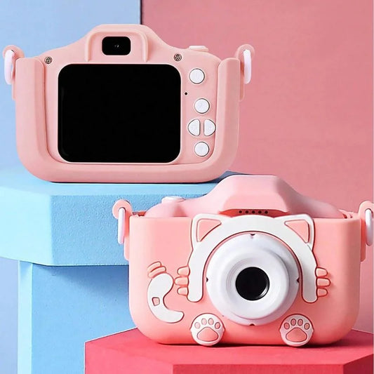 Camera foto pentru copii Smart Fun Roz, 96 MP, Ecran 2.0 inch, 64 GB SD, 1080P HD
