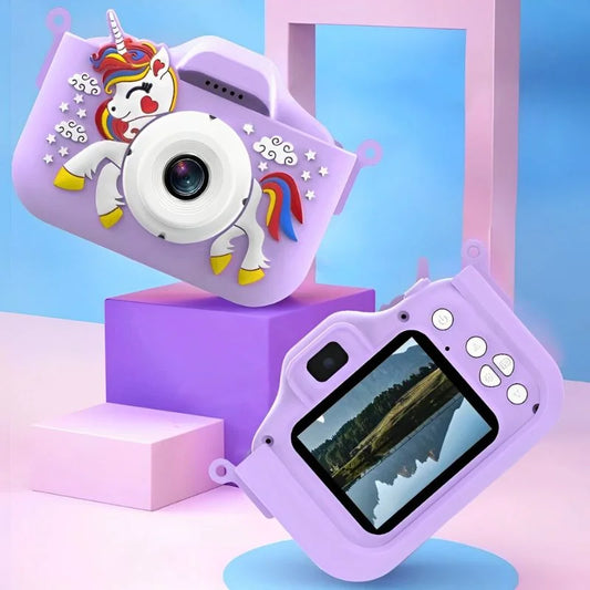 Camera foto pentru copii Smart Fun Unicorn, 96 MP, Ecran 2.0 inch, 64 GB SD, 1080P HD