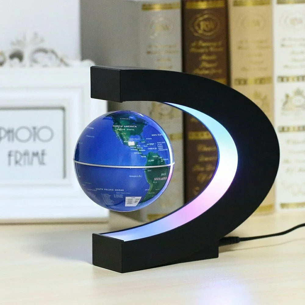 Glob magnetic plutitor cu iluminare LED. C-Shape