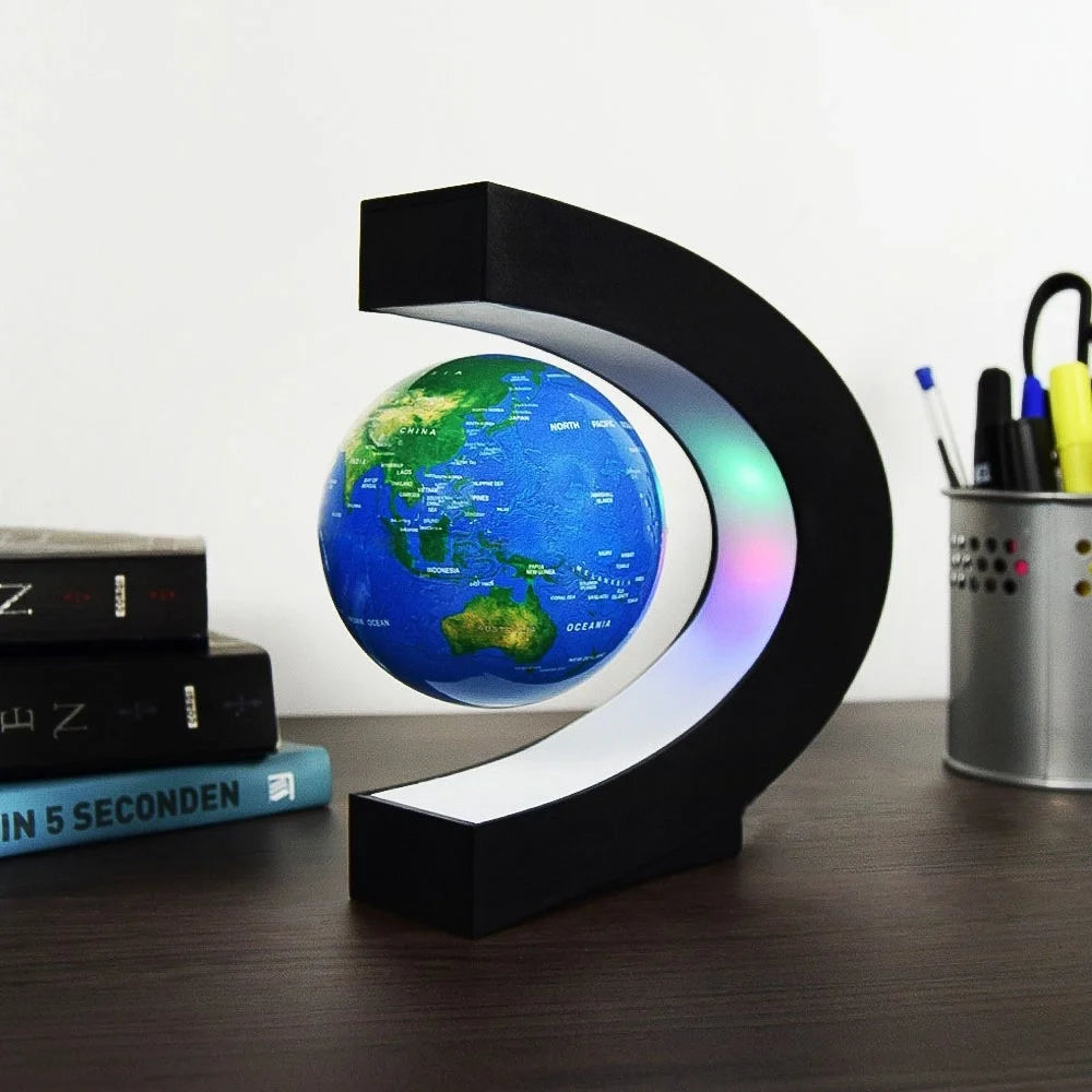 Glob magnetic plutitor cu iluminare LED. C-Shape