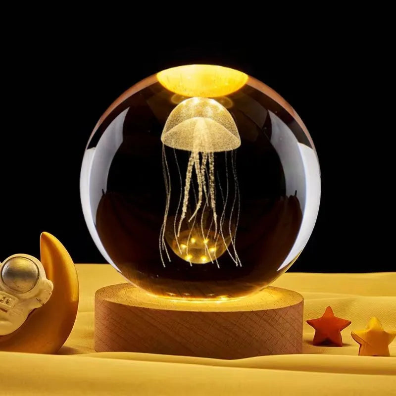 Lampa Glob de Cristal cu Meduze