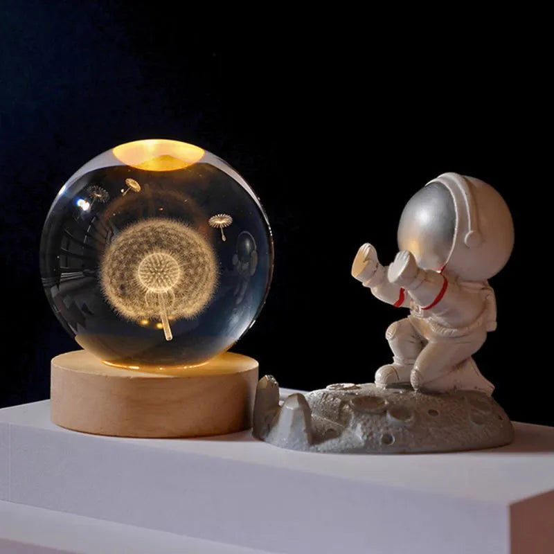 Lampa Glob de Cristal cu Papadie cadou incantator