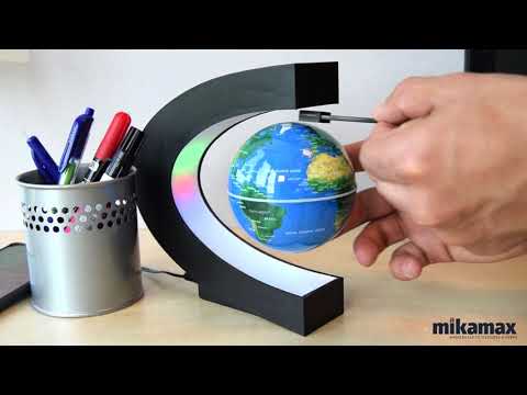 Glob magnetic plutitor cu iluminare LED. C-Shape