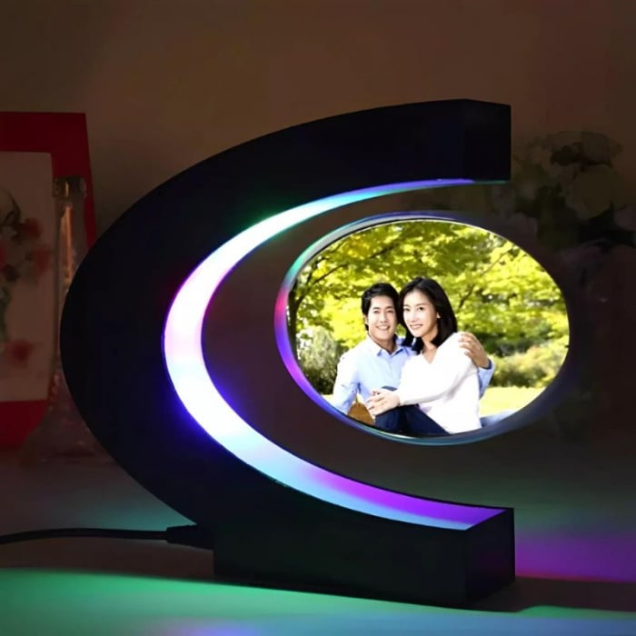 Rama foto magnetica levitanta cu iluminare RGB
