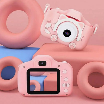 Camera foto pentru copii Smart Fun Roz, 96 MP, Ecran 2.0 inch, 64 GB SD, 1080P HD