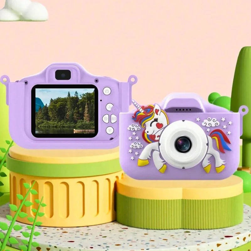 Camera foto pentru copii Smart Fun Unicorn, 96 MP, Ecran 2.0 inch, 64 GB SD, 1080P HD