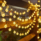 Ghirlanda solara cu 100 becuri LED Warm light
