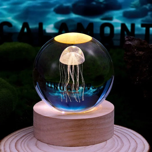 Lampa Glob de Cristal cu Meduze