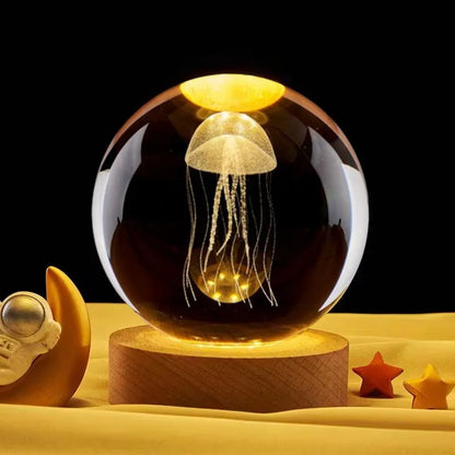 Lampa Glob de Cristal cu Meduze