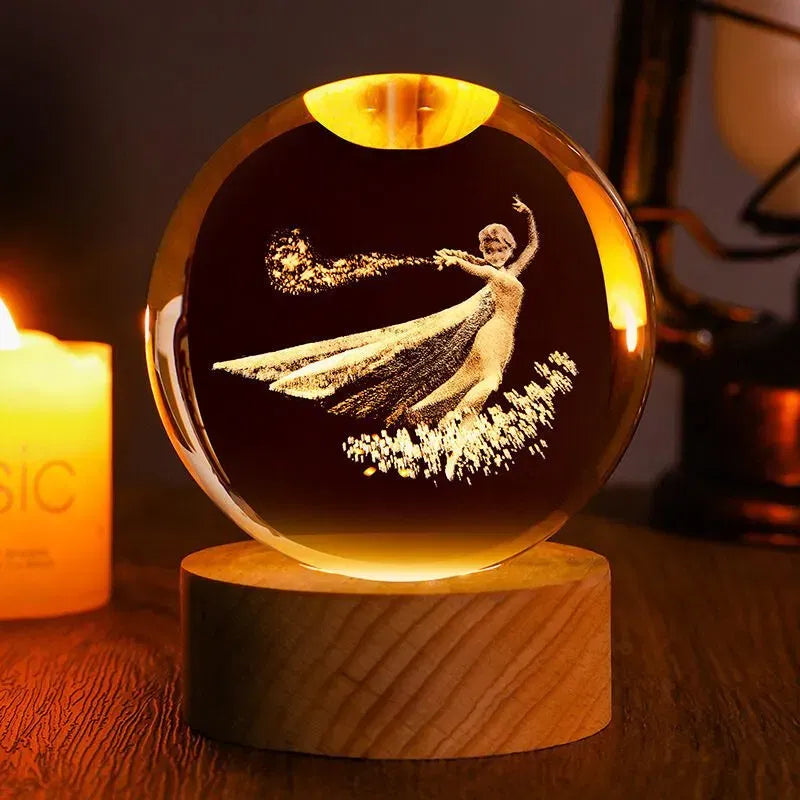 Lampa Glob de Cristal Zana Dansatoare