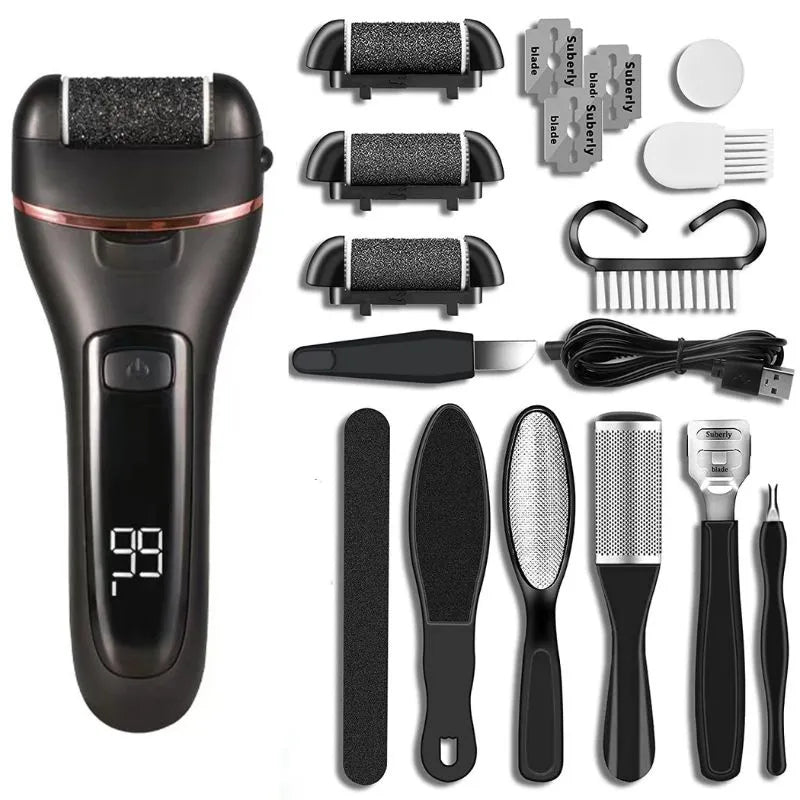 Pila electrica pentru talpi set 10 accesorii