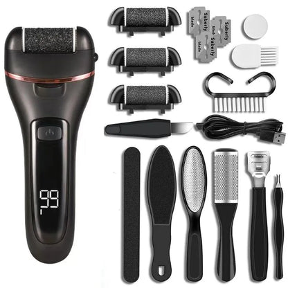 Pila electrica pentru talpi set 10 accesorii